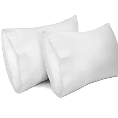Afbeelding van Lirex 2 Pack Kussenslopen, 100% Katoen 400 Draad Ademende Kussensloop Pillow Cover, 50 x 75 cm, Wit