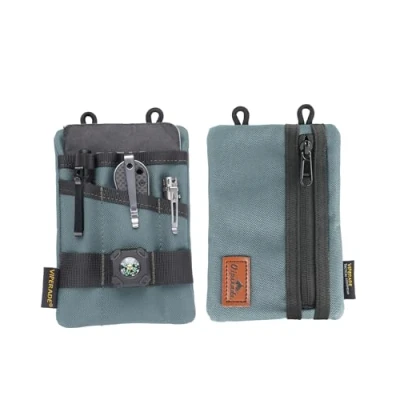 Afbeelding van VIPERADE VE1 EDC gereedschapstas organizer, kleine tas met 5 vakken, multi gereedschapstas, nylon schede etui voor zaklamp mes pen notebook (Grijs)
