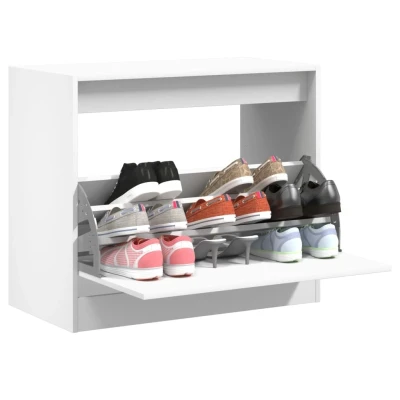 Afbeelding van Schoenenkast 80x42x69 cm bewerkt hout wit