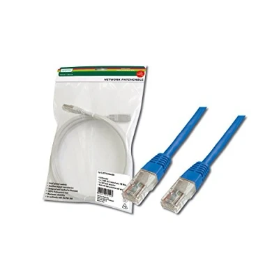Afbeelding van DIGITUS LAN kabel Cat 5e 5m RJ45 netwerkkabel U/UTP niet afgeschermd compatibel met 6 &amp; 5 blauw