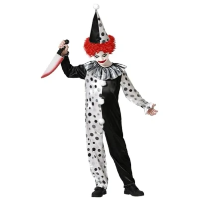 Afbeelding van Kostuum Clown Grijs Kinderen Maat 7 9 Jaar