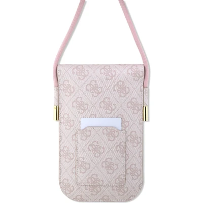 Afbeelding van Guess 4G Vintage Script Logo Tas (Scherm tot 7 Inch) Roze