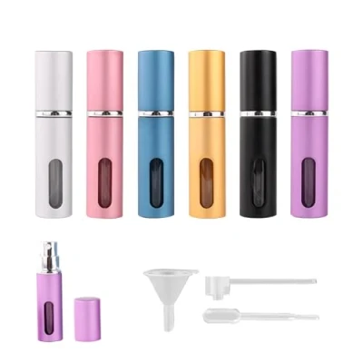 Afbeelding van FZSECRIU Parfumverstuiver voor onderweg, parfumvuller, navulbare parfumverstuiver, 5 ml, glas met trechter, druppelaar