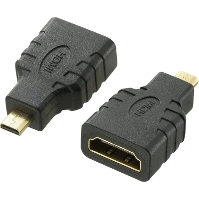 Afbeelding van SpeaKa Professional SP 7870184 HDMI Adapter [1x stekker D micro 1x bus] Zwart Vergulde steekcontacten, Audio Return Channel (ARC)