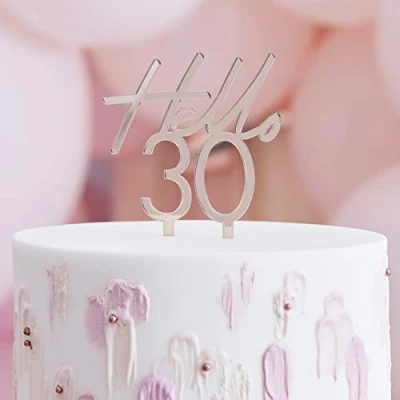 Afbeelding van Ginger Ray Mix it Up Cake topper Hello 30