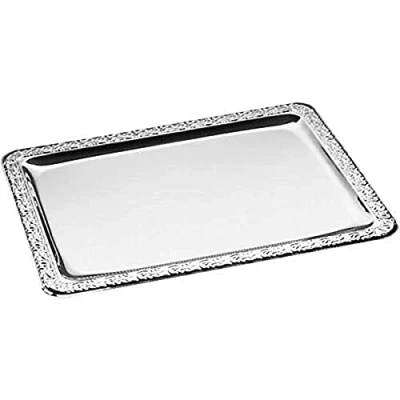 Afbeelding van APS RVS serveerschaal met versierde rand 50x36cm