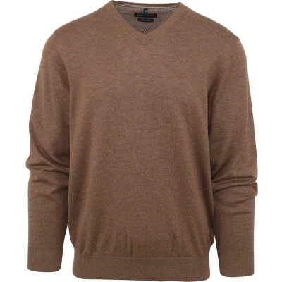 Afbeelding van Casa Moda Pullover Bruin maat 4XL Heren Trui met Regular fit Pasvorm Katoen Suitable Herenkleding