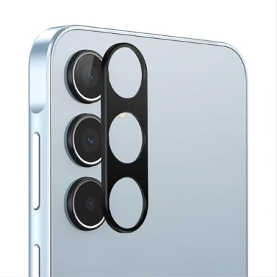 Afbeelding van GIOPUEY Cameralensbeschermer compatibel met Samsung Galaxy A35 5G, 2 stuks metalen cameralensbeschermers [heeft geen invloed op de afbeelding] 360 camerabescherming voor 5G (zwart)