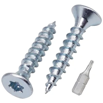 Afbeelding van SKIR&#039;CO (300 stuks) verzinkte stalen houtschroeven 3,5 x 20 mm, torxkop, verzonken kop, spaanplaatschroeven, volledige schroefdraad