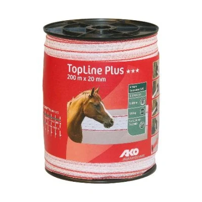 Afbeelding van Ako Lint Topline Plus 40mm x 200m Wit/Rood