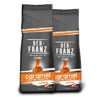 Afbeelding van DER FRANZ Koffie, gearomatiseerd met karamel, gemalen 2 x 500 g