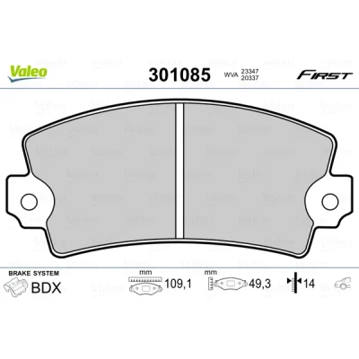 Afbeelding van Valeo Remblokset 301085