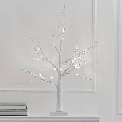 Afbeelding van Lichtboom Kerst Wit Christmas kerstboom lichtjes lichtslinger xmas