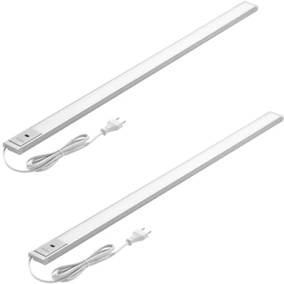Afbeelding van Oktaplex set van 2 Riva LED onderkast verlichting dimbaar warm wit 90cm keukenlamp met sensor 730lm keuken 10W zilver