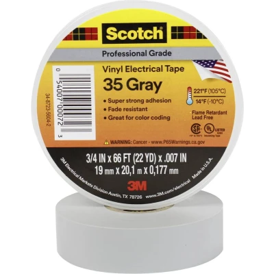 Afbeelding van Scotch Scotch™ 35 SCOTCH35 19X20GR Isolatietape Grijs (l x b) 20 m 19 mm 1 stuk(s)