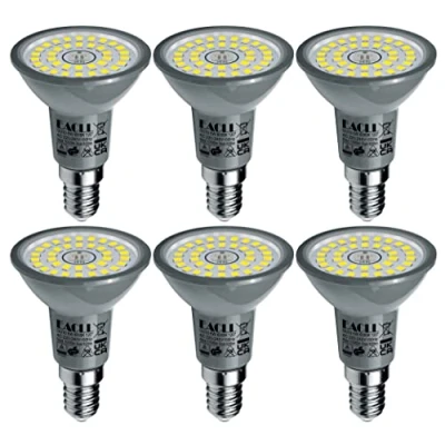 Afbeelding van EACLL E14 LED Lamp Koel Wit, 6W Gelijk aan 100W R50 Halogeenlampen, 6 pack, 6000K 820lm AC 230V Geen Flikkering Verlichting, Stralingshoek 120 Spots, Niet Dimbaar Reflectorlamp