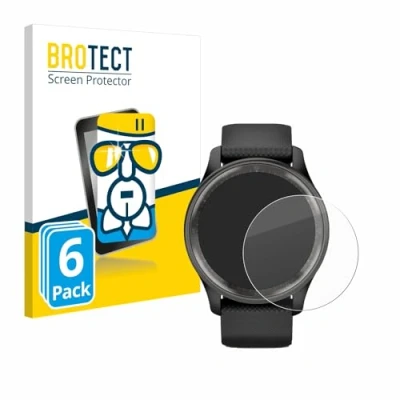 Afbeelding van BROTECT Screenprotector voor Garmin Vivomove Trend Folie Beschermfolie Beschermglas transparant (6 Stuks)