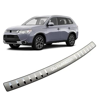 Afbeelding van APEXRA Auto Rvs Achterbumper Protector, voor Mitsubishi Outlander 2013 2016 Accessoires, onderdelen Achterklep Kofferbak Instaplijsten Cover Scuff Plaat Strip Guard Bescherming