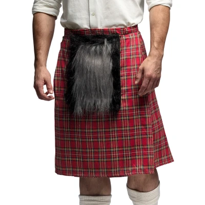 Afbeelding van Boland Kilt MacKenzie met tas rood Volwassenen Schotland