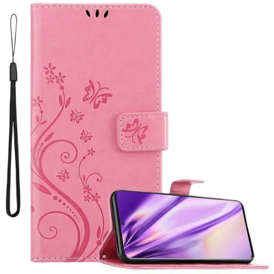 Afbeelding van Cadorabo Hoesje geschikt voor Samsung Galaxy S20 PLUS in Bloemen ROZE Beschermhoes Case Cover magnetische