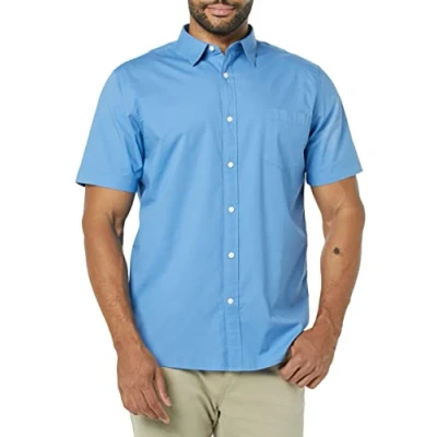Afbeelding van Amazon Essentials Heren Slim Fit Poplin Shirt met korte mouwen, lichtblauw, XX Large