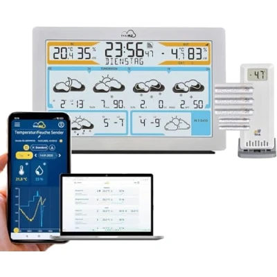 Afbeelding van TFA Dostmann TFA.me ID 02 Draadloos weerstation 35.8100, professionele weersvoorspelling door Wetter.com 3 tot 6 dagen, online portaal, inclusief buitensensor, draadloze max min waarden
