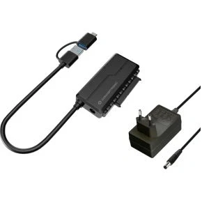 Afbeelding van Conceptronic ABBY21B tussenstuk voor kabels USB Type A SATA 22 pin Zwart