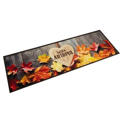 Afbeelding van Keukenmat wasbaar herfstprint 45x150 cm fluweel