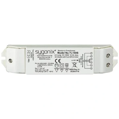Afbeelding van Sygonix SY 5469506 Halogeentransformator 12 V 50 150 W Dimbaar met faseafsnijdingsdimmer