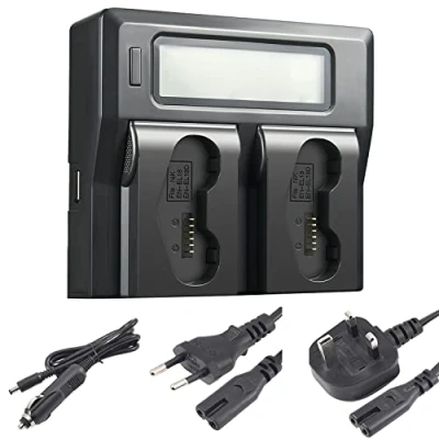 Afbeelding van DSTE 1.5A snellader dubbele oplader met LCD scherm compatibel voor Nikon EN EL18, EL18d, D4, D4S, D5, D6, Z9 camera