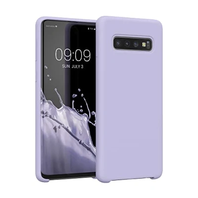 Afbeelding van kwmobile telefoonhoesje geschikt voor Samsung Galaxy S10 Hoesje met siliconen coating Smartphone case in pastel lavendel