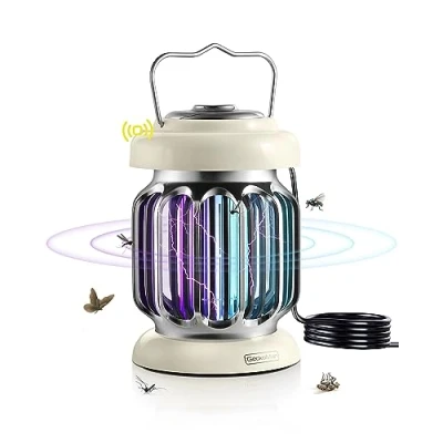 Afbeelding van 2 Pack Hybride Spectrum Dag/Nacht schakelaar Mosquito Killer Vliegenlamp Insectenlamp Elektrische Vliegenvanger Insect Fly Lamp Muggenlamp Bug Zapper Binnen en Buiten Gebruik met Lichtsensor