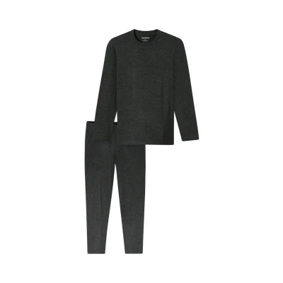 Afbeelding van Schiesser SET Pyjama dunkelgraumel, Heren, Maat: 48, Dunkelgrau/mel