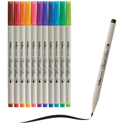 Afbeelding van Artline Supreme brushpen, assorti, set van 12 stuks brushpen