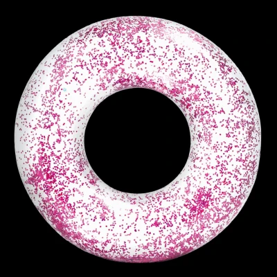 Afbeelding van Intex Transparant Glitter Zwemband Roze of Goud 119 cm
