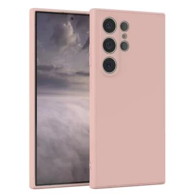 Afbeelding van EAZY Case Silicone voor Galaxy S24 Ultra Zacht Schokbestendig Mobiel Telefoon Hoesje Beschermend Geval met Camera Bescherming Dun Premium Cover TPU Bumper in Roze