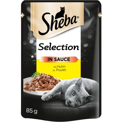 Afbeelding van 56 x 85 g Megapack Sheba Varianten Maaltijdzakjes Selection in Saus met Kip Kattenvoer Nat