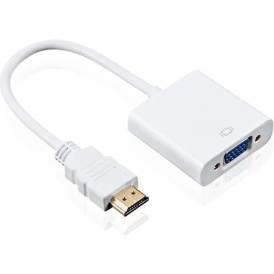 Afbeelding van HDMI naar VGA adapterkabel 1080p Full HD Wit