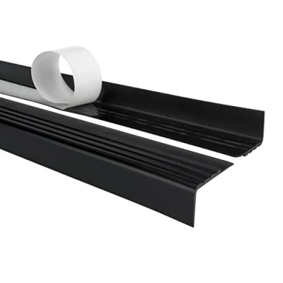Afbeelding van Traprandprofiel, zelfklevend, van pvc kunststof, antislip profiel, hoekprofiel, 30 x 27 mm, RM, zwart, 150 cm