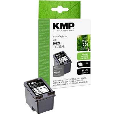Afbeelding van KMP Inktcartridge H168BX Compatibel vervangt HP 302XL, F6U68AE Zwart 1745,4001