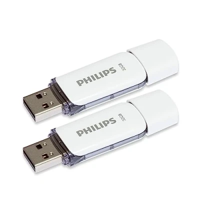 Afbeelding van Philips FM32FD70D USB 2.0 32GB Snow Grijs 2 stuks