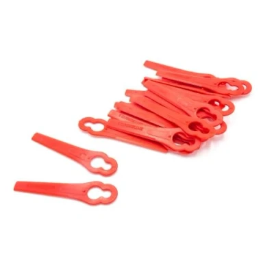Afbeelding van vhbw Kunststof messen voor grasmaaiers, compatibel met Einhell GE CT 18 Li, BG RG 18/1 Li (20 stuks, rood)
