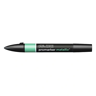 Afbeelding van Winsor &amp; Newton 0206694 Promarker metallic, professionele layoutmarker 2 punten, fijn en breed voor tekeningen, ontwerp lay outs Green