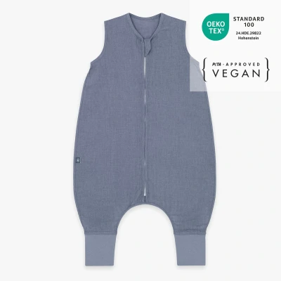 Afbeelding van Baby slaapzak met voetjes 0.5 TOG, linnen voor de zomer, 100% linnen, OEKO TEX gecertificeerd, newborn trappelzak
