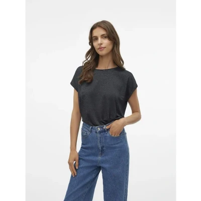 Afbeelding van VERO MODA TShirt Lava Lurex Zwart dessin XS