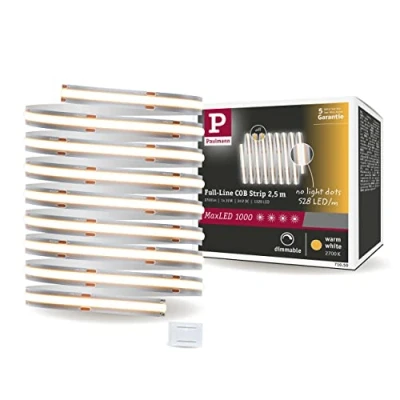 Afbeelding van Paulmann 71050 MaxLED 1000 LED strip Full Line COB losse 2,5m 30W 2700lm 528LEDs/m 2700 K dimbaar zilver kunststof