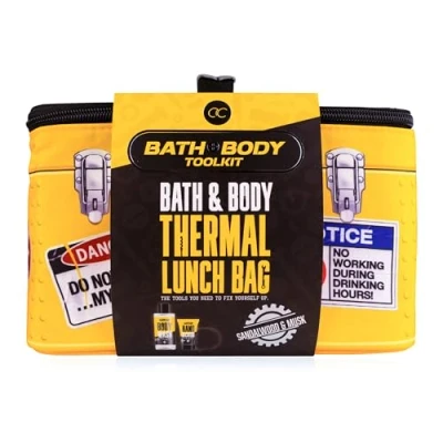 Afbeelding van Accentra Cadeauset BATH + Body TOOLKIT voor mannen in thermotas, 200 ml douchegel, 50 handpeeling en netspons, verzorgingsset heren, Vaderdag of verjaardag