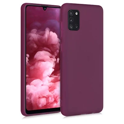 Afbeelding van kwmobile telefoonhoesje compatibel met Samsung Galaxy A31 hoesje Zachte case voor smartphone Back cover in bordeaux violet