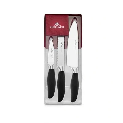 Afbeelding van Gerlach Style Keukenmessenset, 3 Roestvrijstalen Messen, Koksmes, Broodmes, Groentemes, Keukengerei, Keukenaccessoires