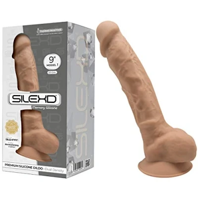 Afbeelding van Silexd Dildo, realistisch, karamel, dubbel, dichtheid nr. 1, 23 cm